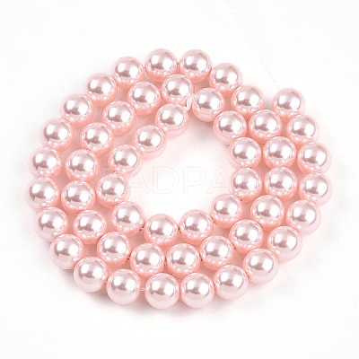 Baking Paint Pearlized Glass Pearl Bead Strands HY-N002-8mm-A10-1