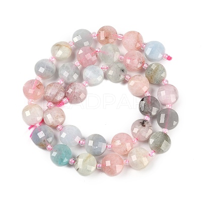Natural Morganite Beads Strands G-B094-A22-01-1