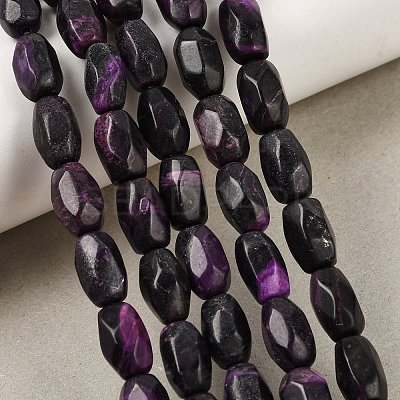 Natural Dyed White Jade(Imitation Charoite) Beads Strands GG-CBA0743-H02-1