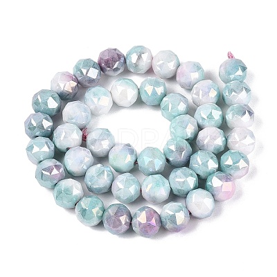 Anti-Tarnish Electroplate Glass Beads Strands GLAA-N010-10mm-18-1