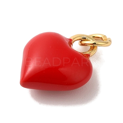 Brass Enamel Charms KK-U027-13-04G-1