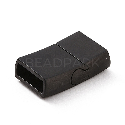 Ion Plating(IP) 304 Stainless Steel Rectangle Magnetic Clasps with Glue-in Ends STAS-E089-42B-A-1
