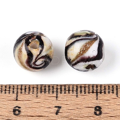 Handmade Gold Sand Lampwork Beads LAMP-T024-11A-1