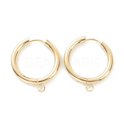 201 Stainless Steel Huggie Hoop Earring Findings STAS-P283-01K-G-1