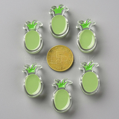 Transparent Enamel Acrylic Beads TACR-S155-002D-1