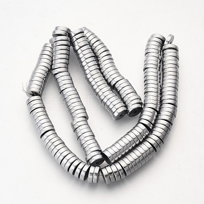 Electroplate Non-magnetic Synthetic Hematite Bead Spacers Strands X-G-Q486-74I-1
