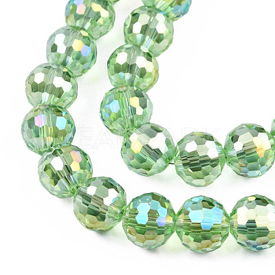 Electroplate Transparent Glass Beads Strands EGLA-N002-46-H05-1