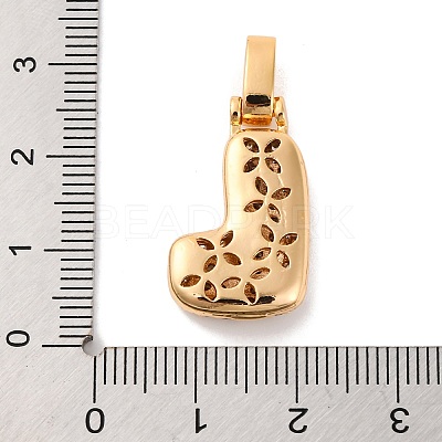 Brass Micro Pave Cubic Zirconia Pendants KK-C076-29L-G01-1