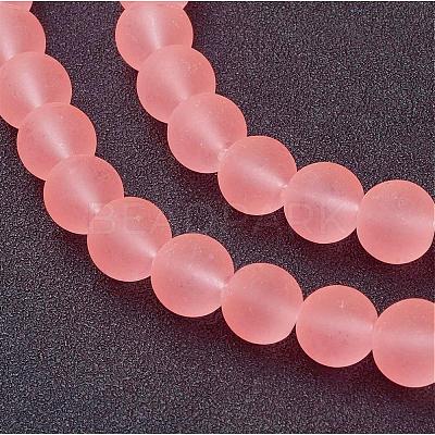 Baking Paint Transparent Glass Bead Strands X-GLAA-S031-10mm-28-1