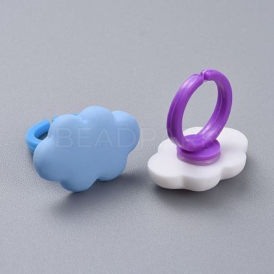 Acrylic Cuff Finger Rings RJEW-JR00271-M-1