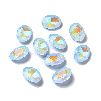 Mocha Fluorescent Style Glass Rhinestone Cabochons GGLA-M005-01B-211MK-1