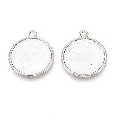 Tibetan Style Alloy Pendants Cabochon Settings PALLOY-N178-12AS-F-1