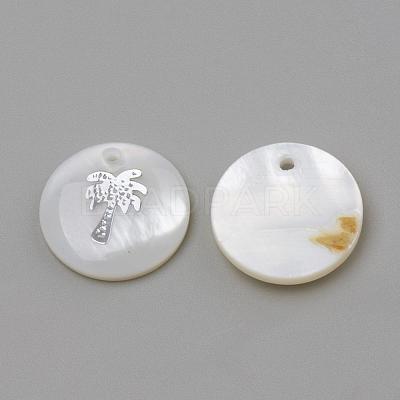Freshwater Shell Pendants SHEL-Q010-008P-1