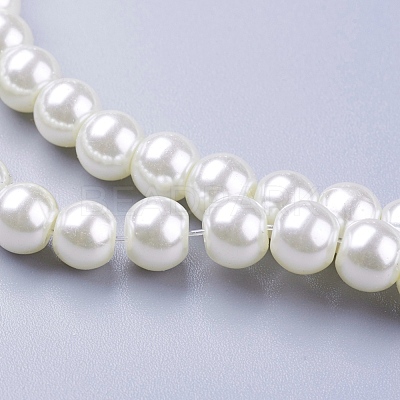 Glass Pearl Beads Strands HY-6D-B02-1