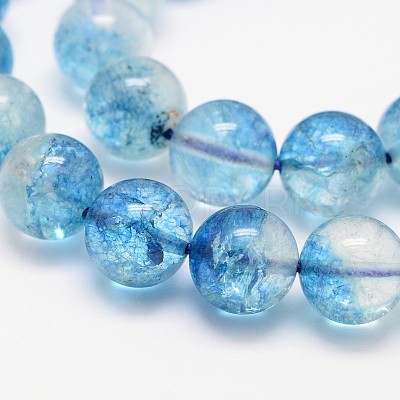Dyed Round Natural Crackle Quartz Beads Strands G-K084-6mm-03A-1