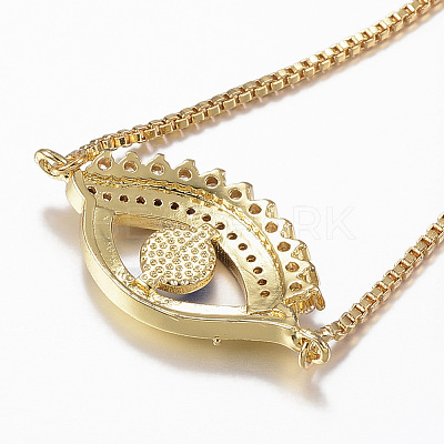 Adjustable Brass Micro Pave Cubic Zirconia Slider Bracelets BJEW-E317-04G-1