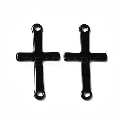 Spray Painted 201 Stainless Steel Connector Charms STAS-I672-18B-1