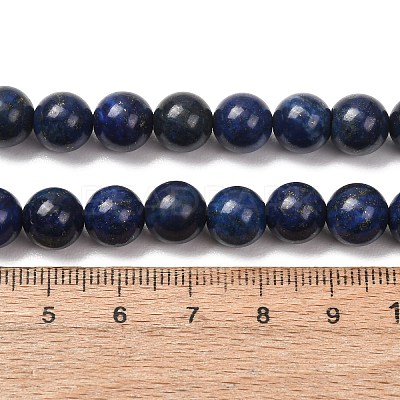 Round Dyed & Natural Lapis Lazuli Gemstone Bead Strands G-J333-05-8mm-1
