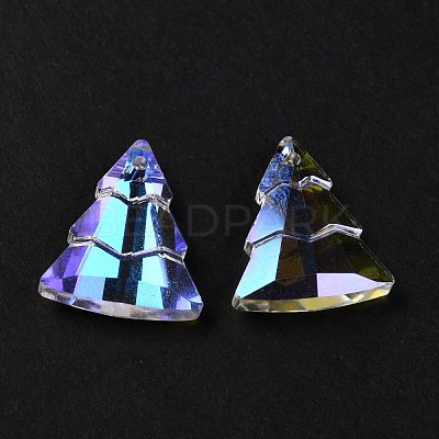Glass Rhinestone Pendants RGLA-O002-A01-001SI-1