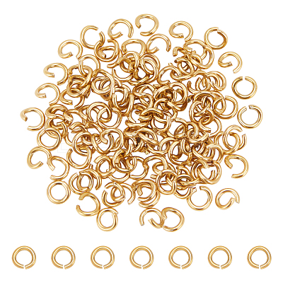 120Pcs 304 Stainless Steel Open Jump Rings STAS-UN0060-83B-1