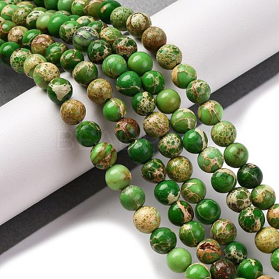Dyed Natural Regalite/Imperial Jasper/Sea Sediment Jasper Beads Strands G-B124-C02-02-1