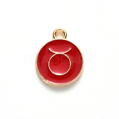Alloy Enamel Pendants X-ENAM-S124-01B-07C-1