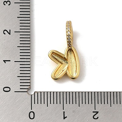 Brass Micro Pave Cubic Zirconia Pendants KK-K345-13K-G-1