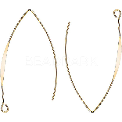 Brass Earring Hooks KK-BC0003-75G-1