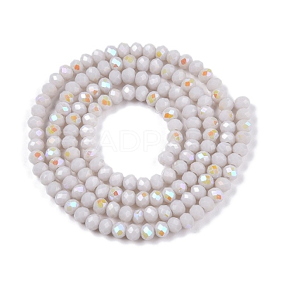 Electroplate Opaque Solid Color Glass Beads Strands EGLA-A044-P2mm-L19-1