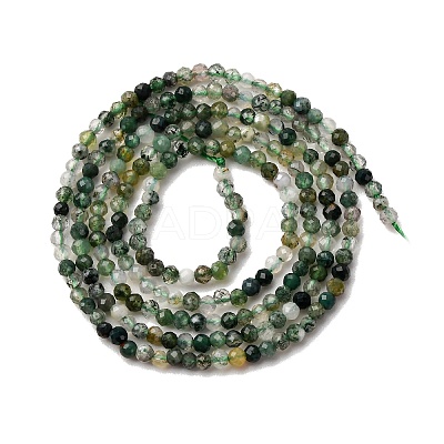 Natural Moss Agate Beads Strands G-A129-2mm-01A-1