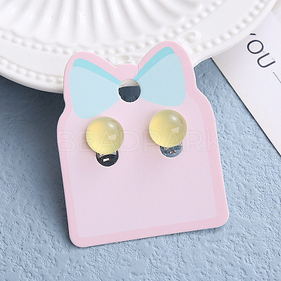 Alloy Plastic Clip-on Earrings for Kid WG9F41F-10-1