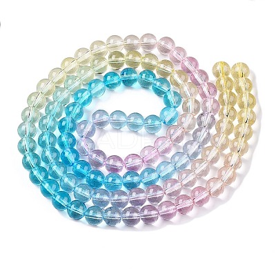 Baking Paint Transparent Glass Beads DGLA-M001-8mm-03-1