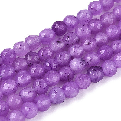 Dyed Natural White Jade Beads Strands G-T139-4mm-60-10-1