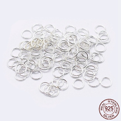 925 Sterling Silver Saw Cut Open Jump Rings STER-F036-02S-1x4mm-1