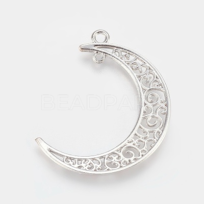 Tibetan Style Alloy Hollow Moon Links LS-TIBEP-5312-P-FF-1