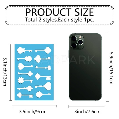 Acrylic Earring Handwork Template DIY-WH0359-086-1