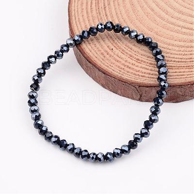 Glass Beaded Stretch Bracelets BJEW-JB02308-03-1