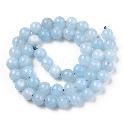Dyed Natural Quartz Round Bead Strands G-R173-8mm-03-1