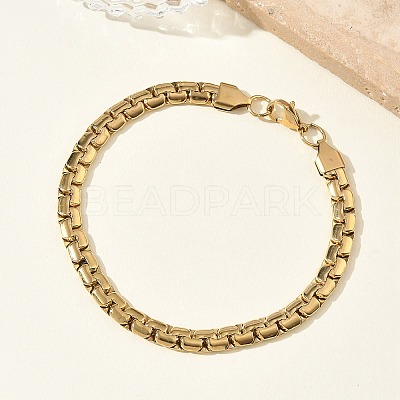 304 Stainless Steel Box Chain Necklaces & Bracelets Sets SJEW-D091-12G-1