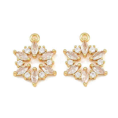 Brass Micro Pave Cubic Zirconia Charms CU-CBA8183-07G-A-1