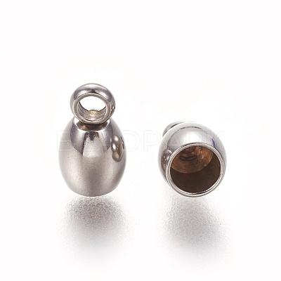 Tarnish Resistant 201 Stainless Steel Cord Ends STAS-L226-017A-P-1
