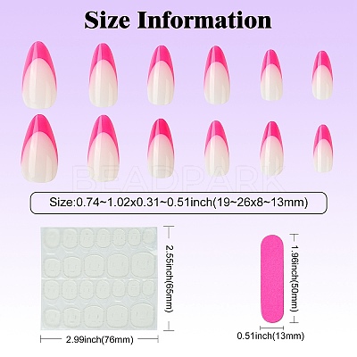 ABS Plastic Full Cover Press On False Nails DIY-CJC0006-12B-1