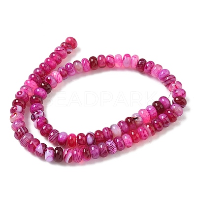 Natural Banded Agate Beads Strands G-F790-I01-01K-1
