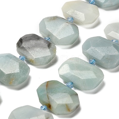 Natural Flower Amazonite Beads Strands G-H078-B09-01-1