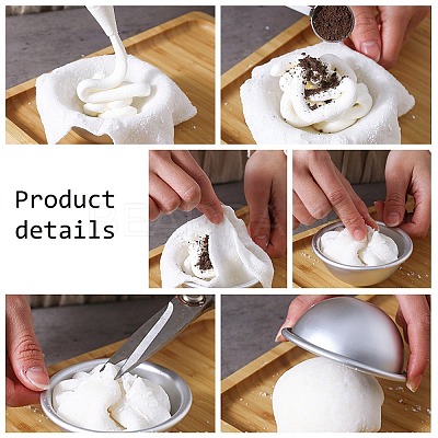 Aluminum Half Sphere Molds LS-AJEW-E048-01P-02-1
