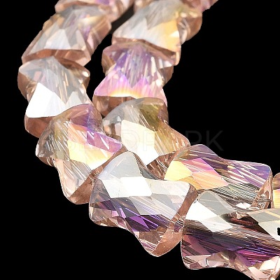 AB Color Plated Transparent Glass Beads Strands EGLA-P051-06A-A02-1