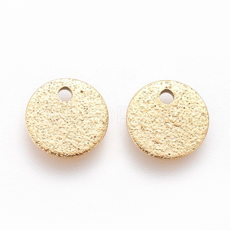 Ion Plating(IP) 304 Stainless Steel Charms STAS-E455-02G-8mm-1