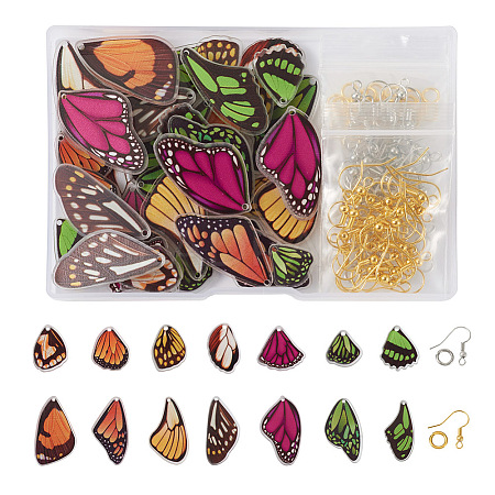 Kissitty DIY Butterfly Drop Earring Making Kit DIY-KS0001-33-1