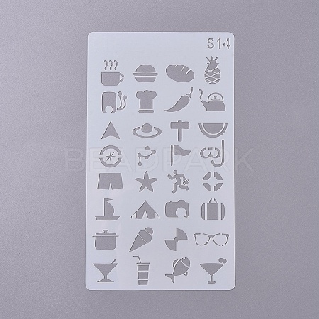 (Clearance Sale)Plastic Drawing Stencil DIY-WH0155-12-1