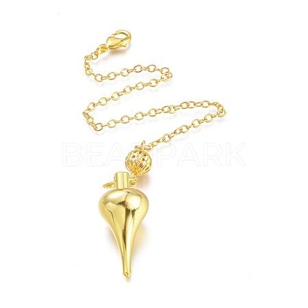Brass Pointed Dowsing Pendulums KK-K239-03G-1